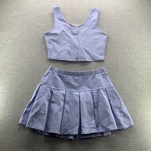 Cherry Mellow Women's Light Blue Top & Skirt Set Size Large